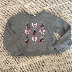 Target Gray Sweatshirt with Pink Bows and Trees